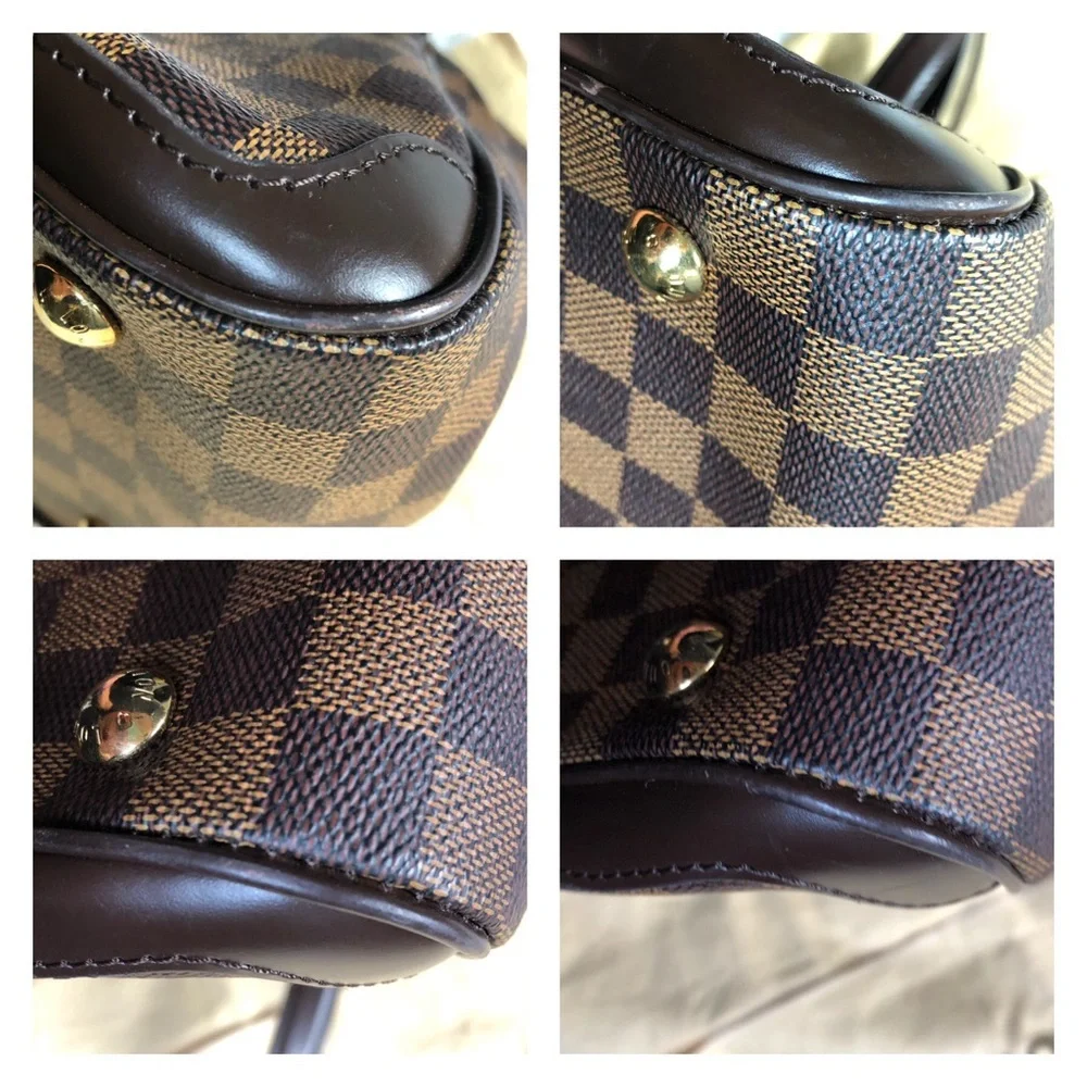 LOUIS VUITTON Damier Ebene Verona PM Satchel Shoulder Bag Authentic